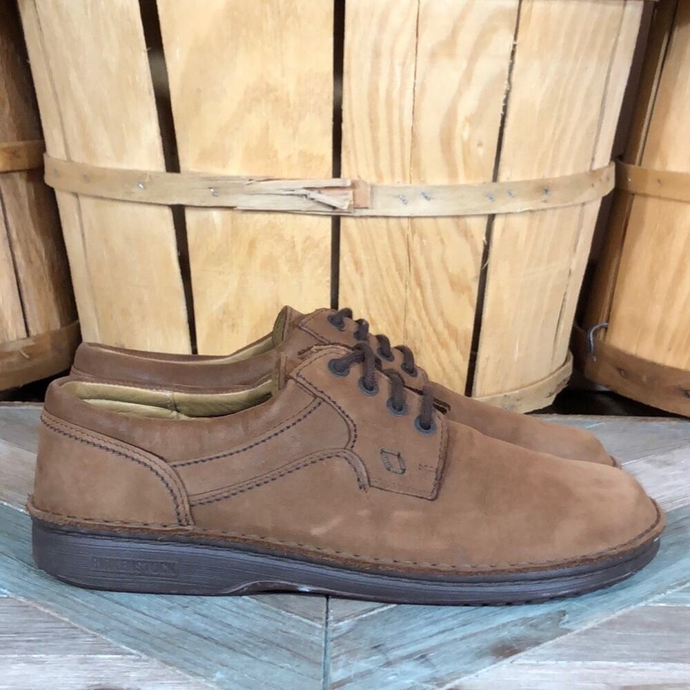 Birkenstock Memphis 4-Eye Brown Nubuck Lace-Up Comfort Oxfords Womens Size 10